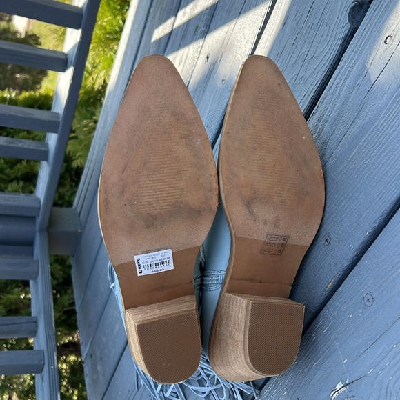 Fringe Western Boots in Light Dusty Blue Sz 10 - Picture 7 of 12